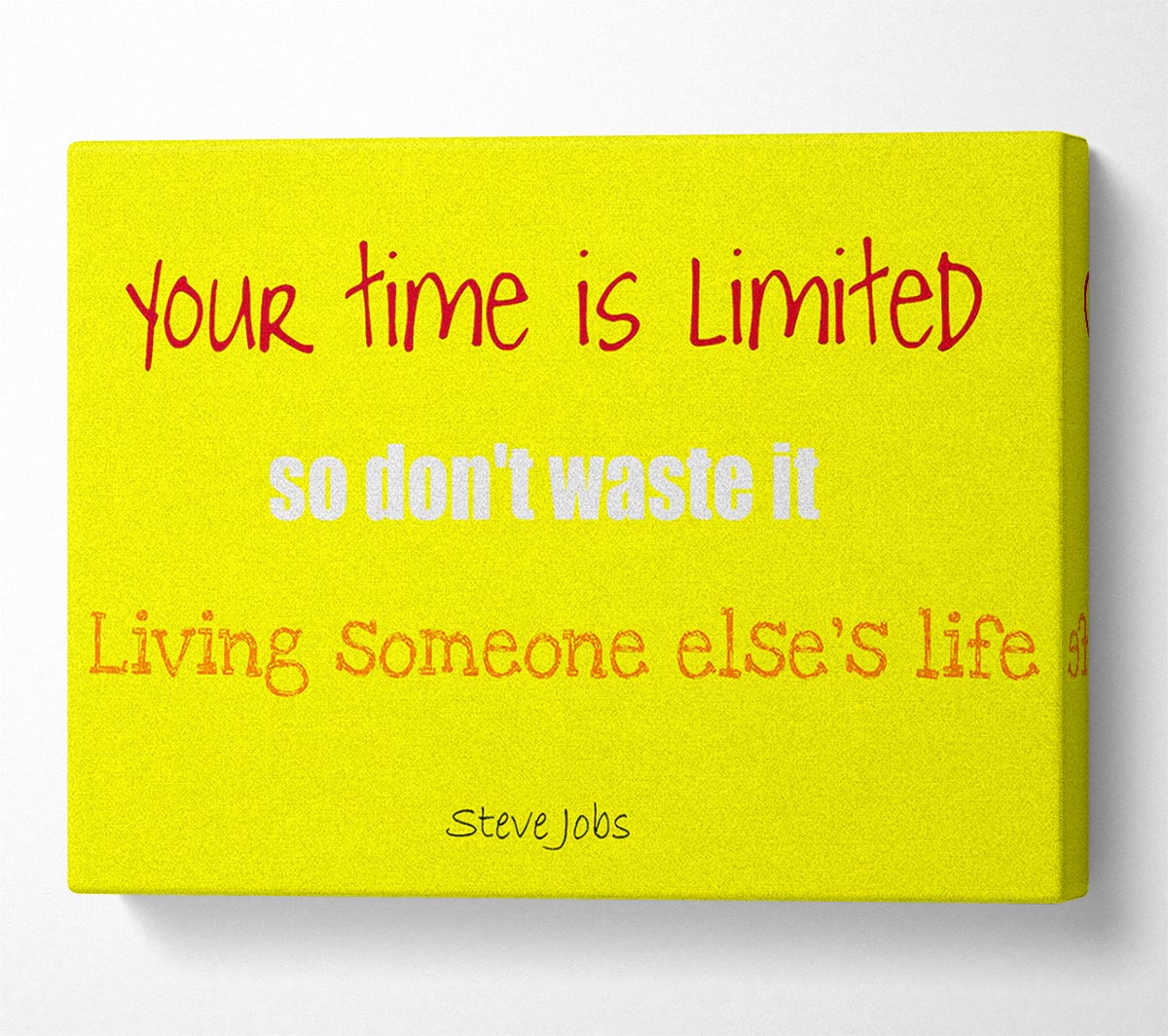 Motivational Quote Steve Jobs-Quote1 Canvas Wall Art