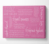 Work Hard Dream Big Expect Success Pink Canvas Wall Art