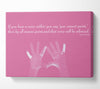 Vincent Van Gogh If You Hear A Voice Pink Canvas Wall Art