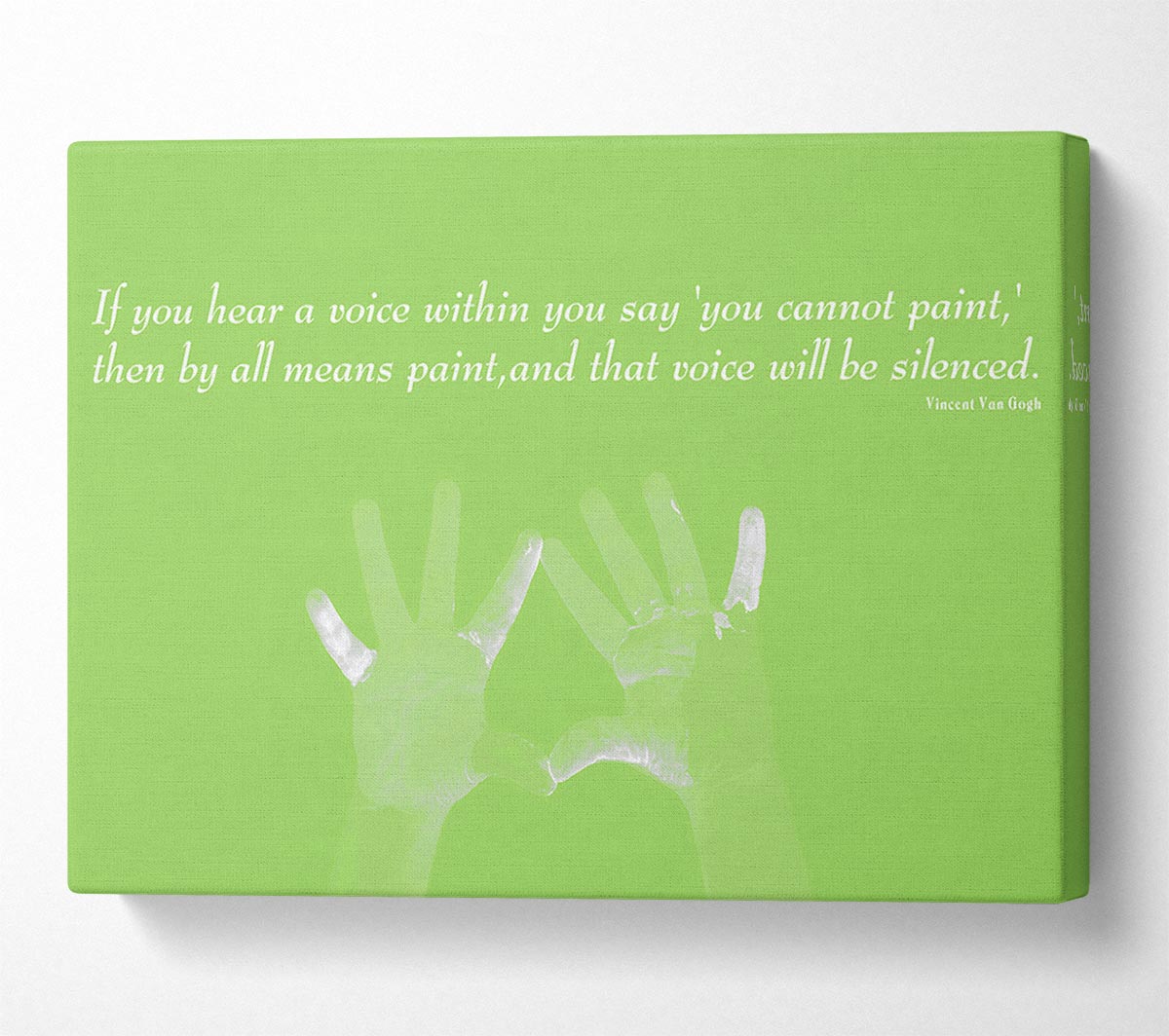 Vincent Van Gogh If You Hear A Voice Lime Green Canvas Wall Art