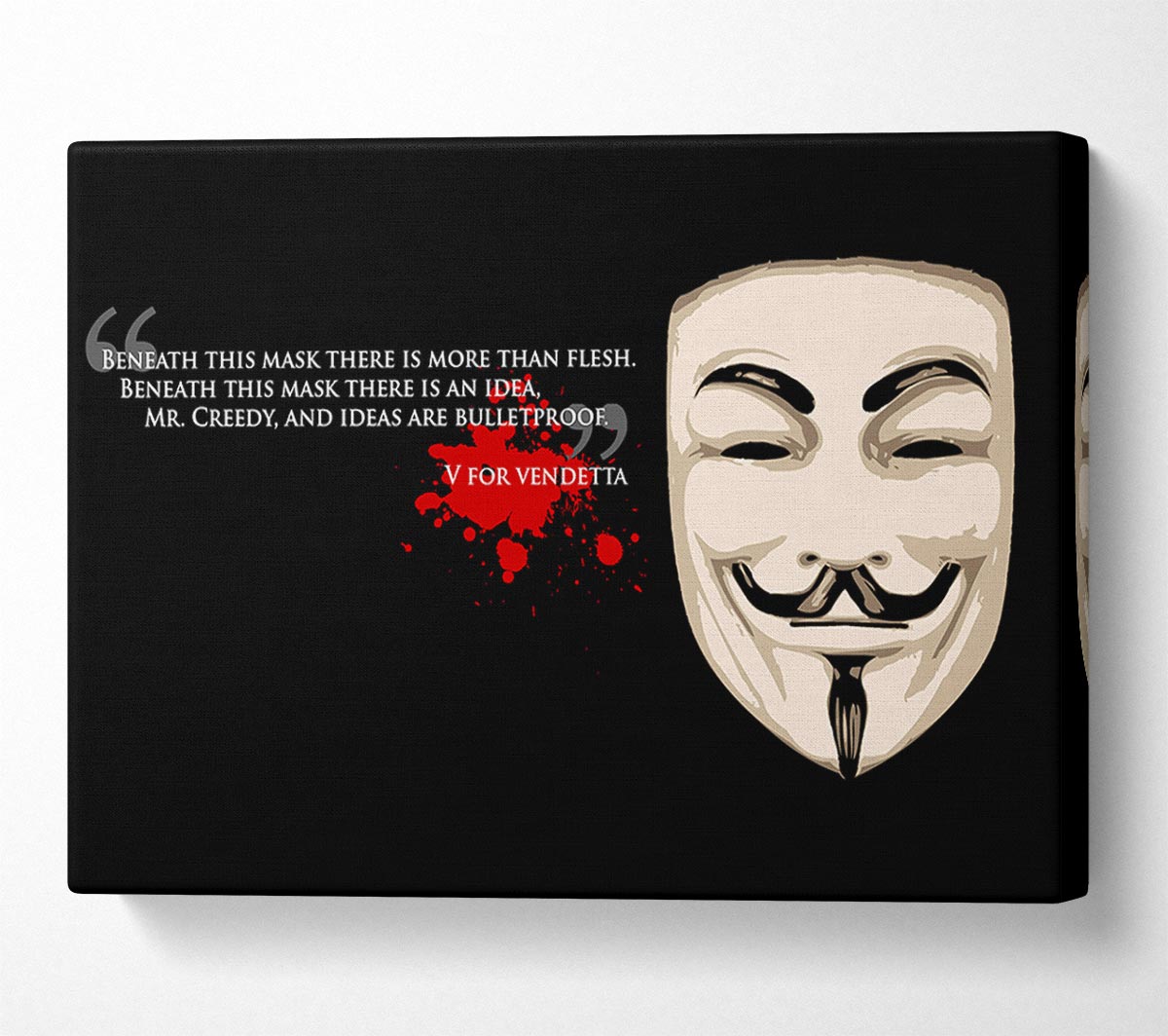 Motivational Quote V For Vendetta Canvas Wall Art