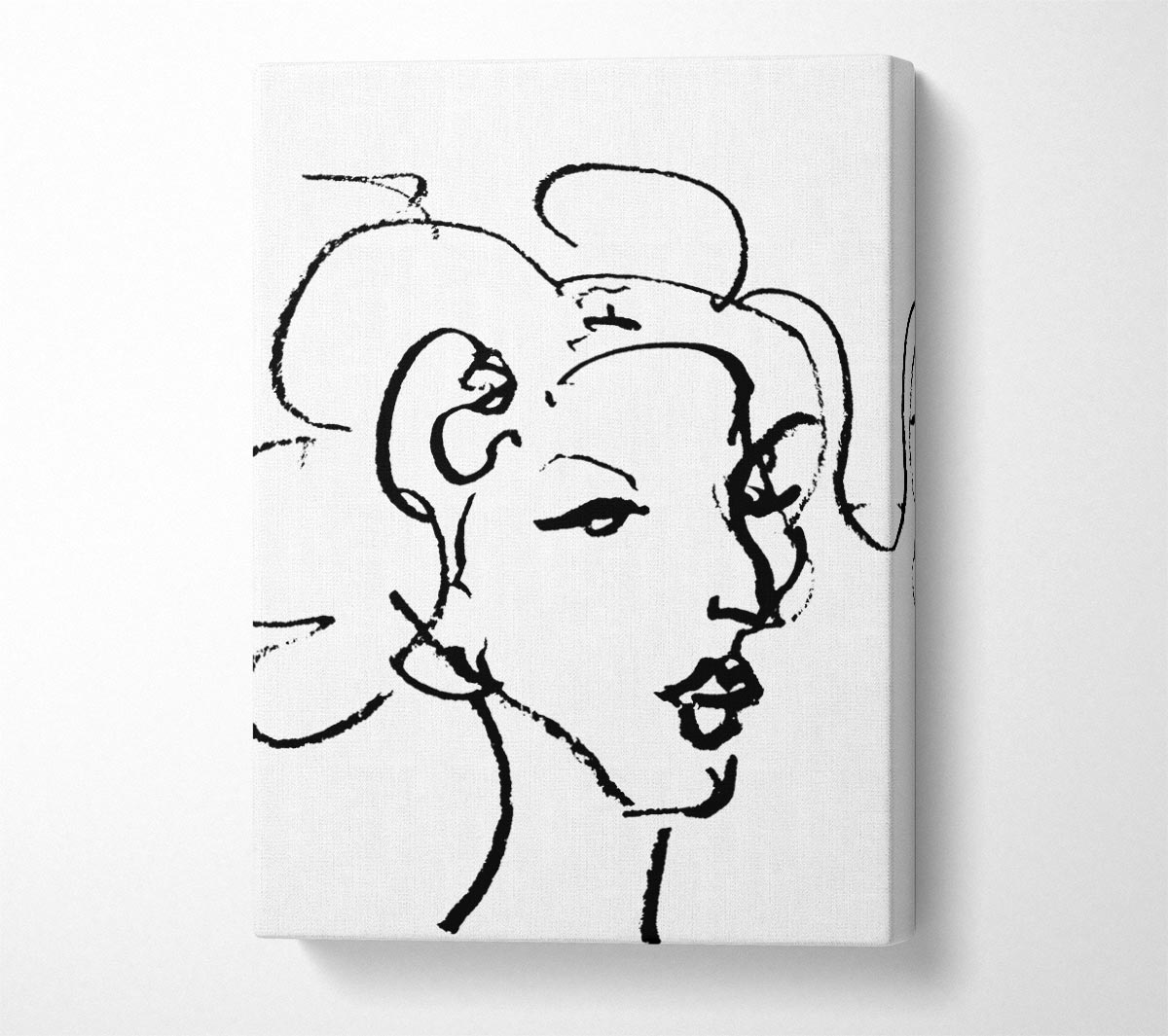 Pretty Lady Sketch Canvas Wall Art