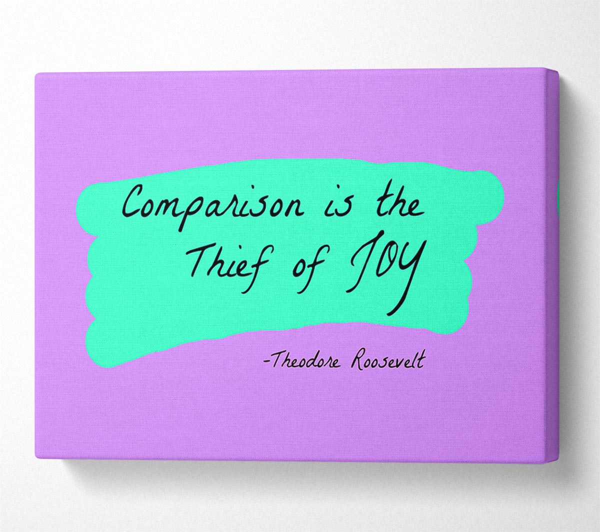 Theodore Roosevelt Comparison Is The Thief Of Joy Canvas Wall Art