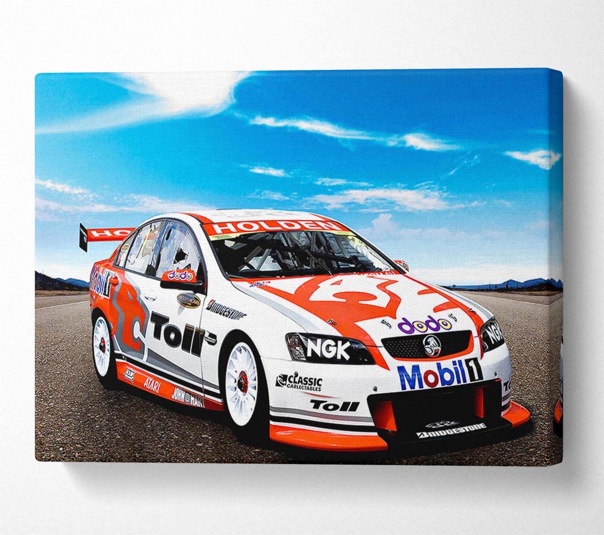 Toll Holden Comadore Racing Car Canvas Wall Art