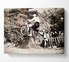 Retro Motorcross Jump Canvas Wall Art