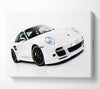 Porsche 911 Gt White Canvas Wall Art