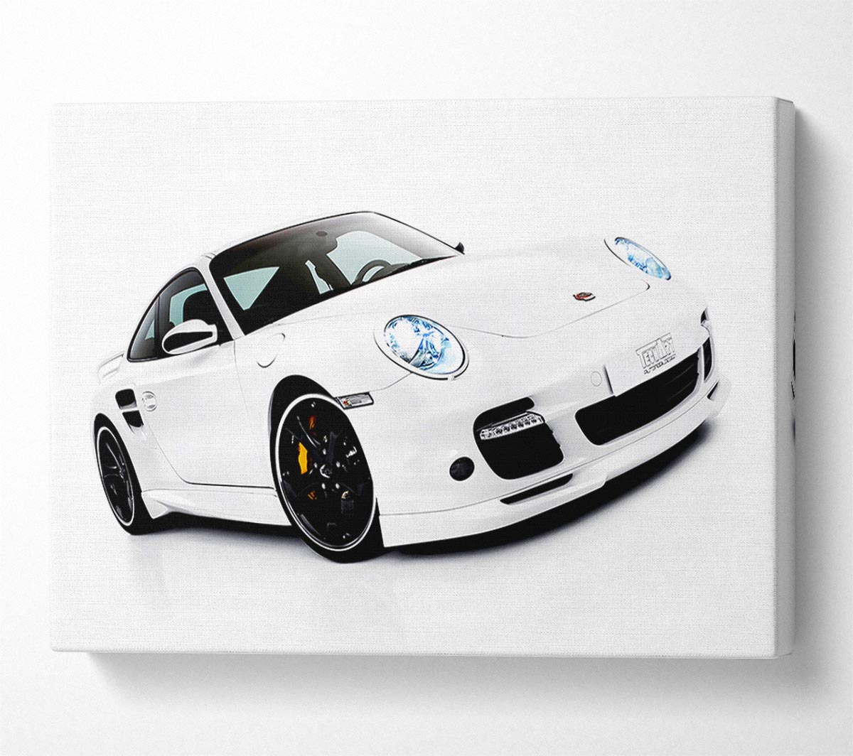 Porsche 911 Gt White Canvas Wall Art