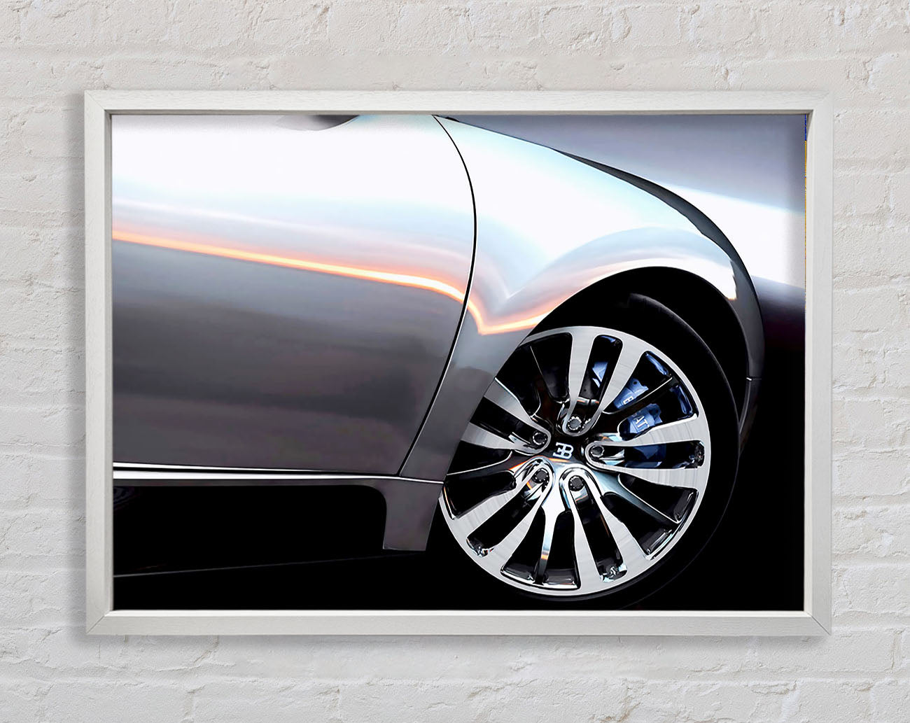 Bugatti Veyron Side Wheel Framed Wall Art