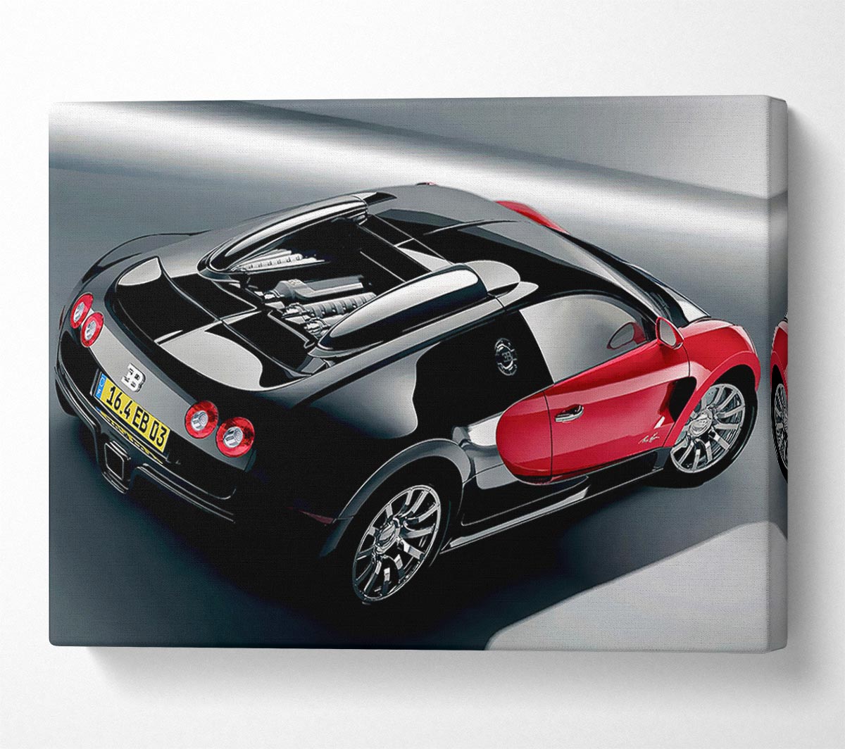 Bugatti Veyron Side Profile Canvas Wall Art