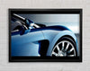 Bugatti Veyron Side Profile Blue Framed Wall Art