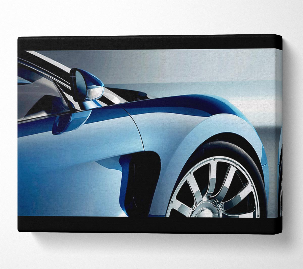Bugatti Veyron Side Profile Blue Canvas Wall Art