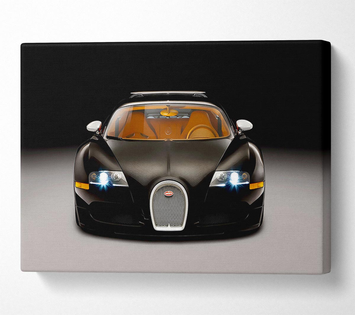 Bugatti Veyron Black Canvas Wall Art