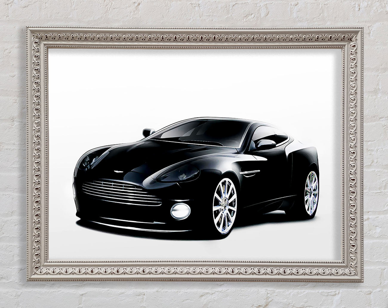 Aston Martin DB9 Black And White Framed Wall Art