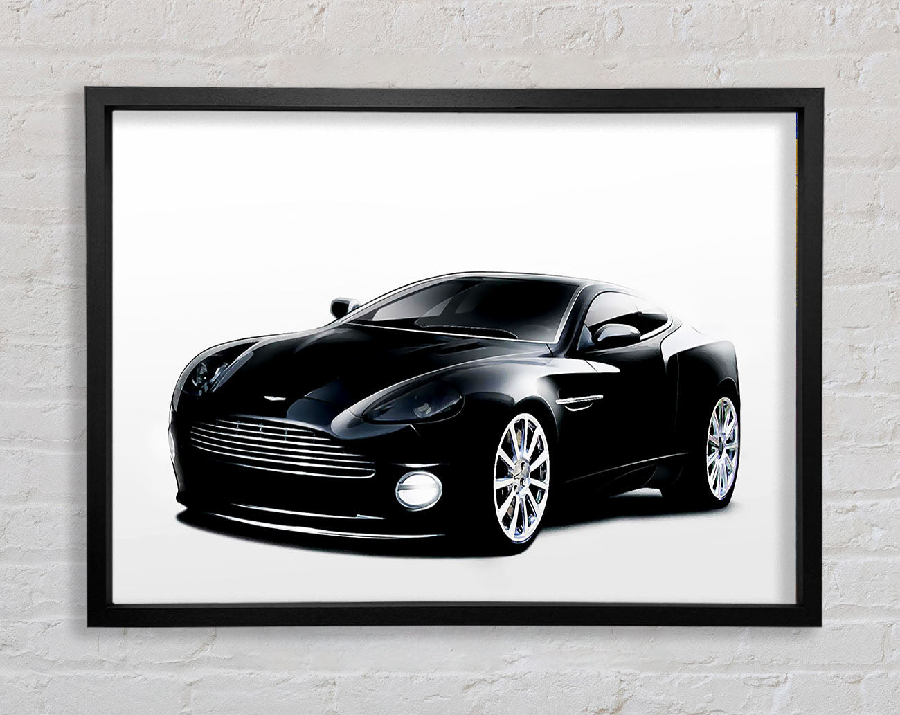 Aston Martin DB9 Black And White Framed Wall Art
