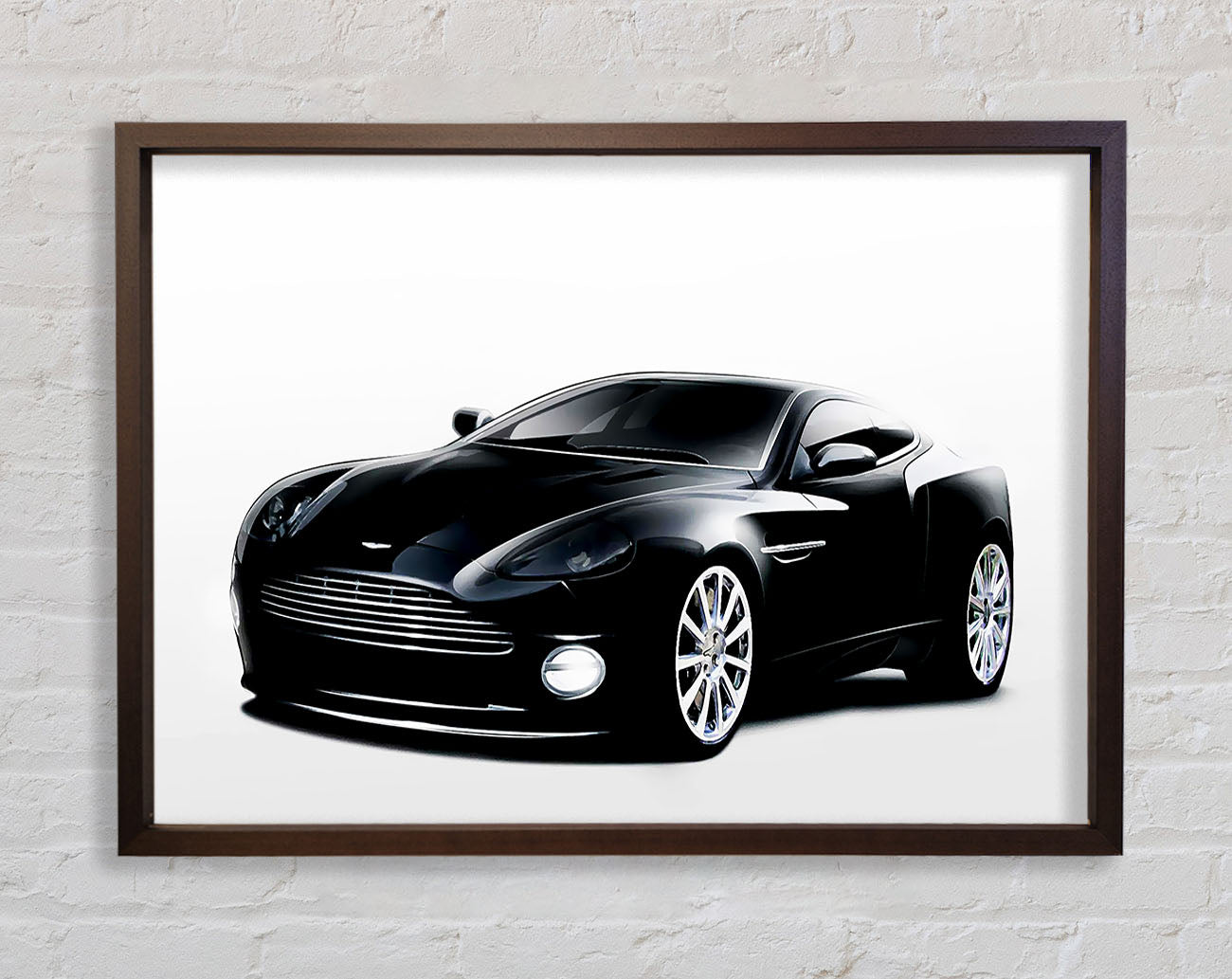 Aston Martin DB9 Black And White Framed Wall Art