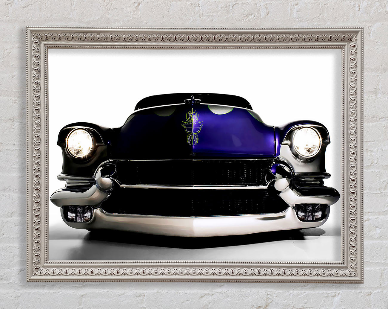 American Muscle Car Purple Framed Wall Art