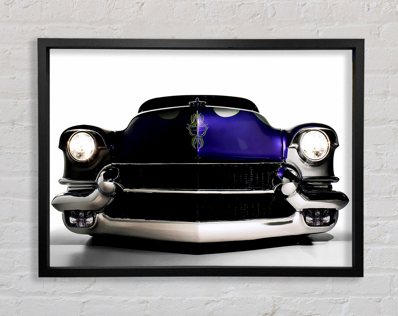 American Muscle Car Purple Framed Wall Art