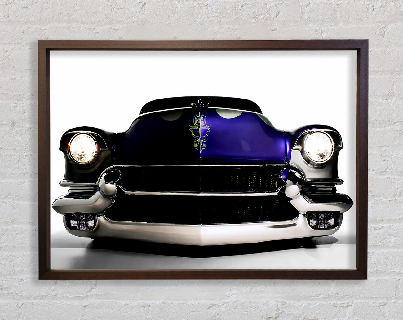 American Muscle Car Purple Framed Wall Art