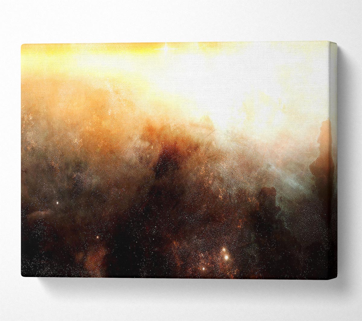 Golden Nebula Canvas Wall Art