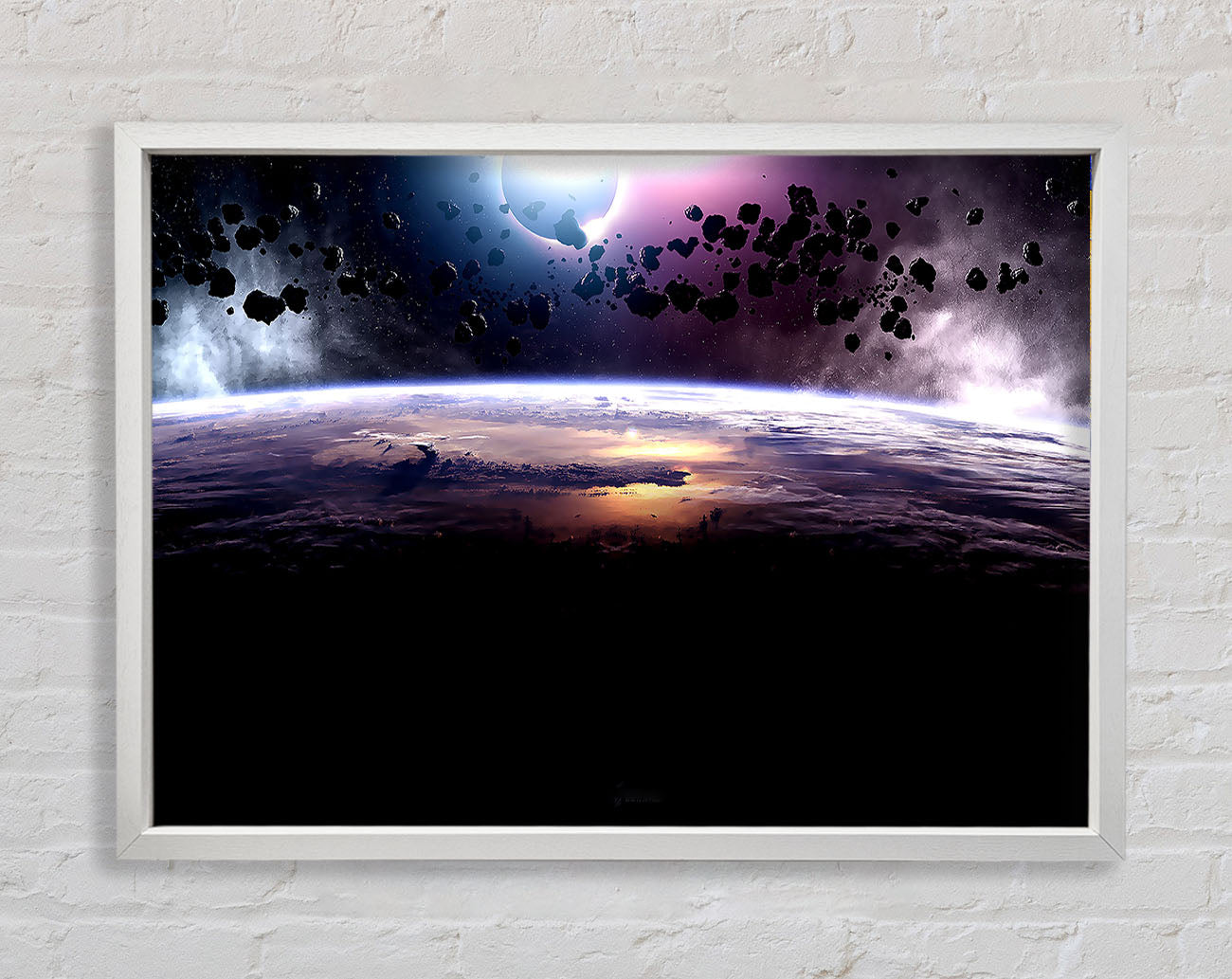 Asteroids Eclipse Framed Wall Art