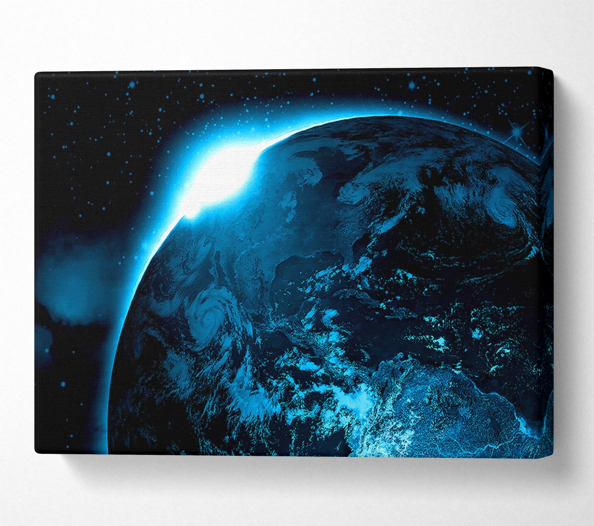 Sunrise Over Planet Canvas Wall Art