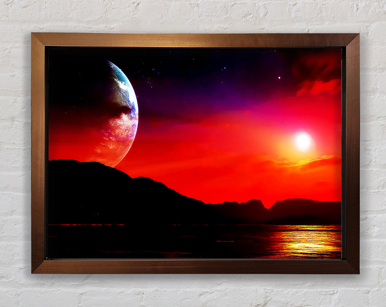 Aliens Planet Framed Wall Art