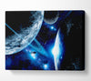 Blue Galaxy Rays Canvas Wall Art