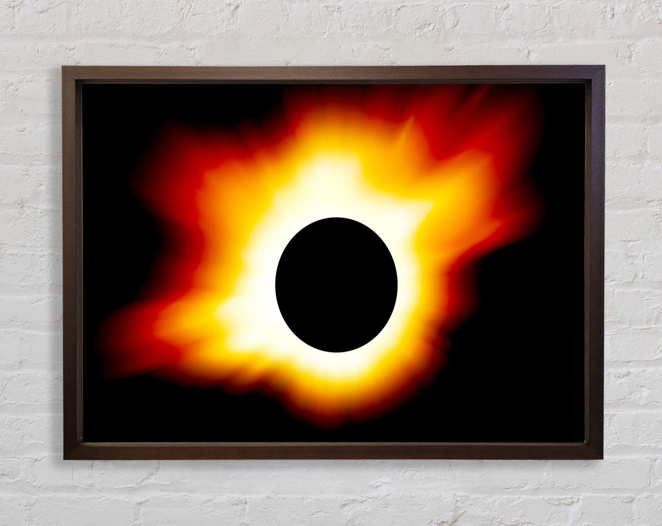 Blazing Sun Behind The Eclipse Framed Wall Art