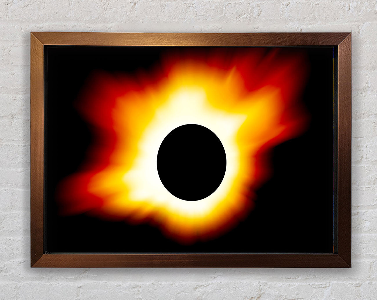 Blazing Sun Behind The Eclipse Framed Wall Art