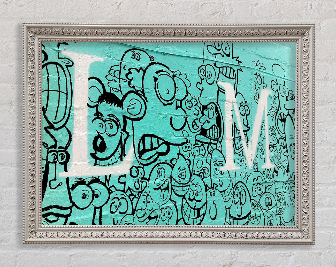 Cartoon Faces Framed Wall Art