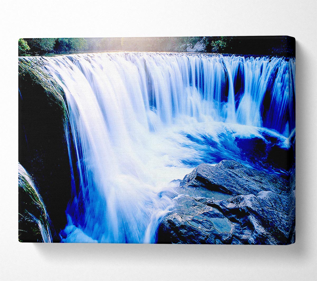 Rainbow Over Waterfall Canvas Wall Art