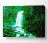 Green Forest Waterfall Canvas Wall Art