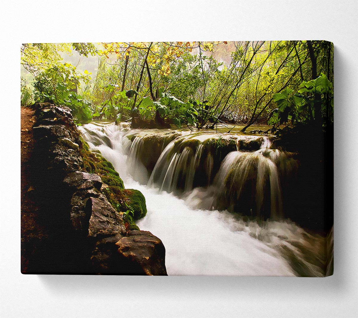 Where The Waterfall Flows Canvas Wall Art