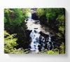 Forest Waterfall Gush Canvas Wall Art