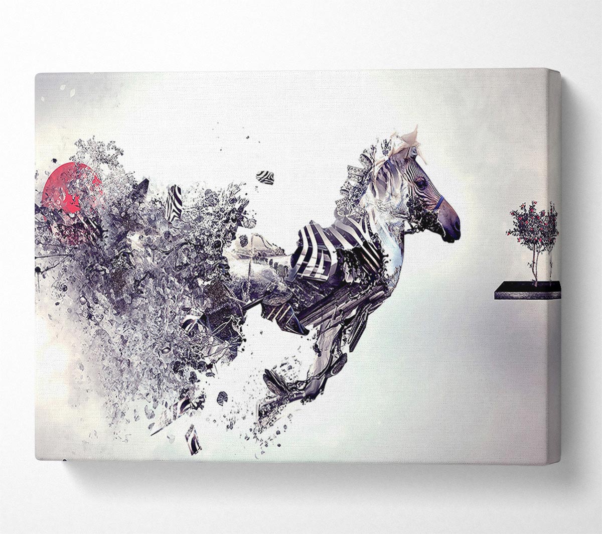 Abstract Zebra Canvas Wall Art