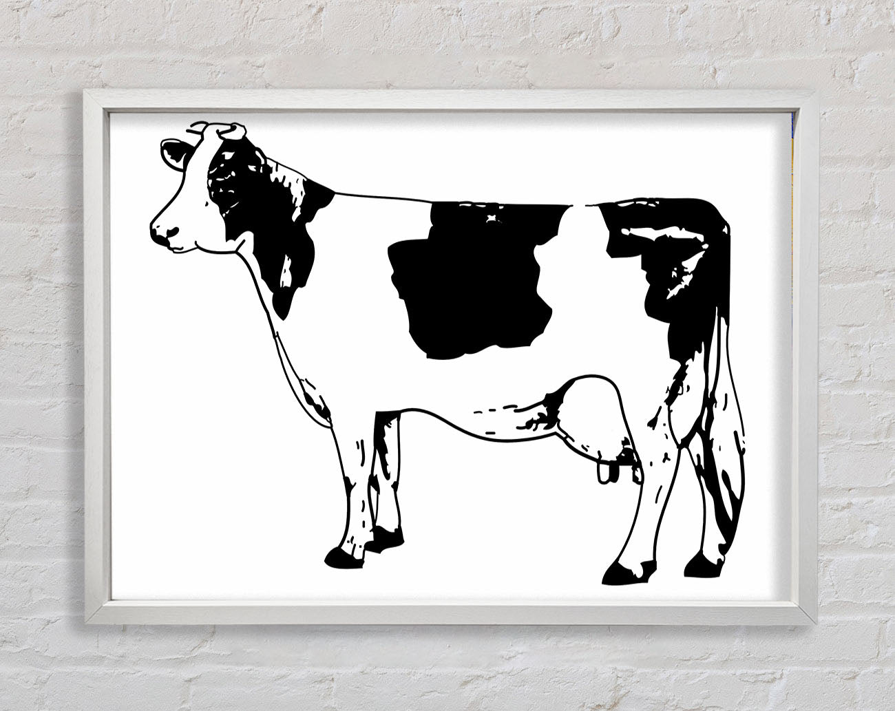 Cow Black And White Framed Wall Art