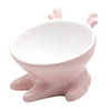 Ceramic pet bowl oblique mouth cat bowl