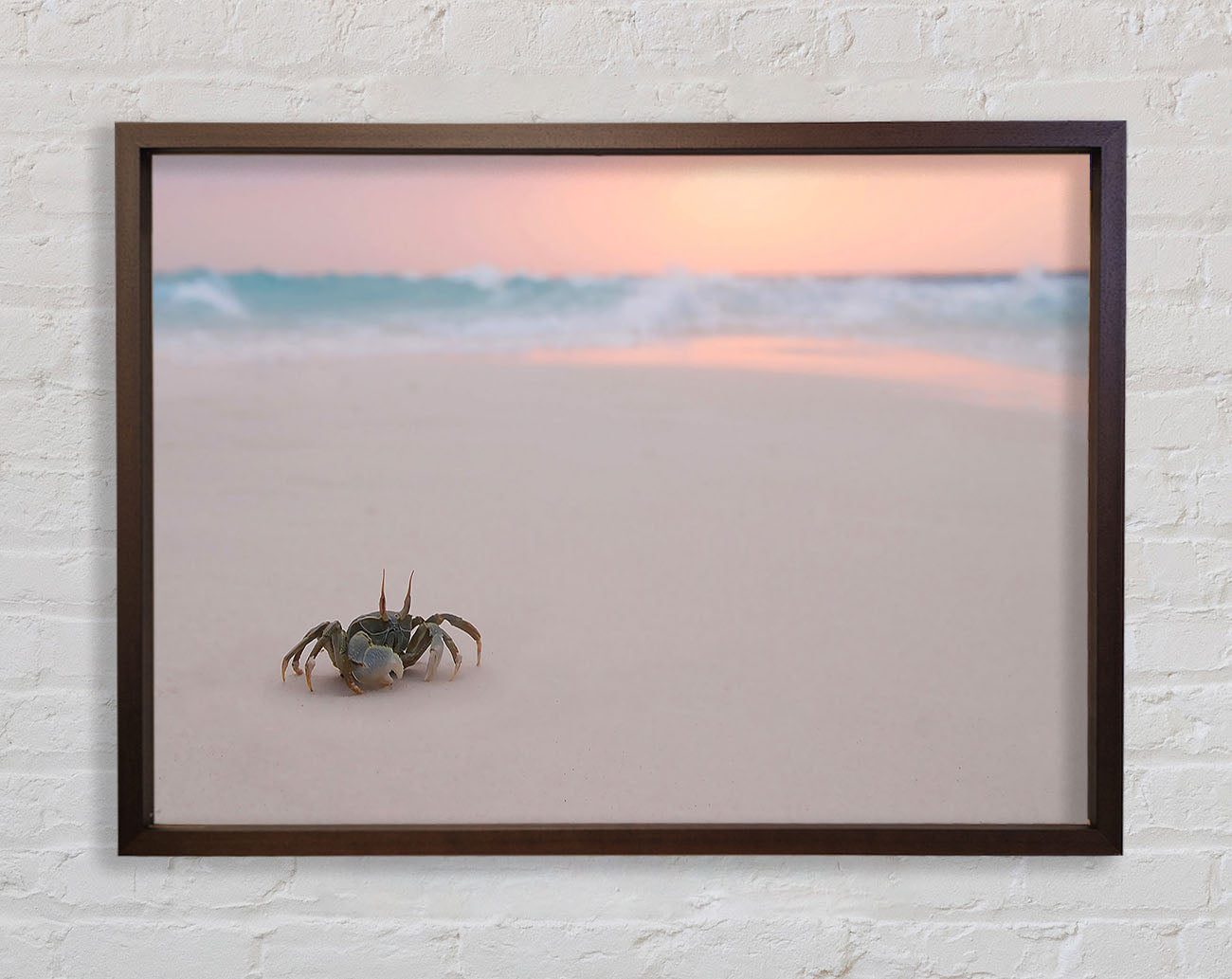 Crab On Beach Framed Wall Art