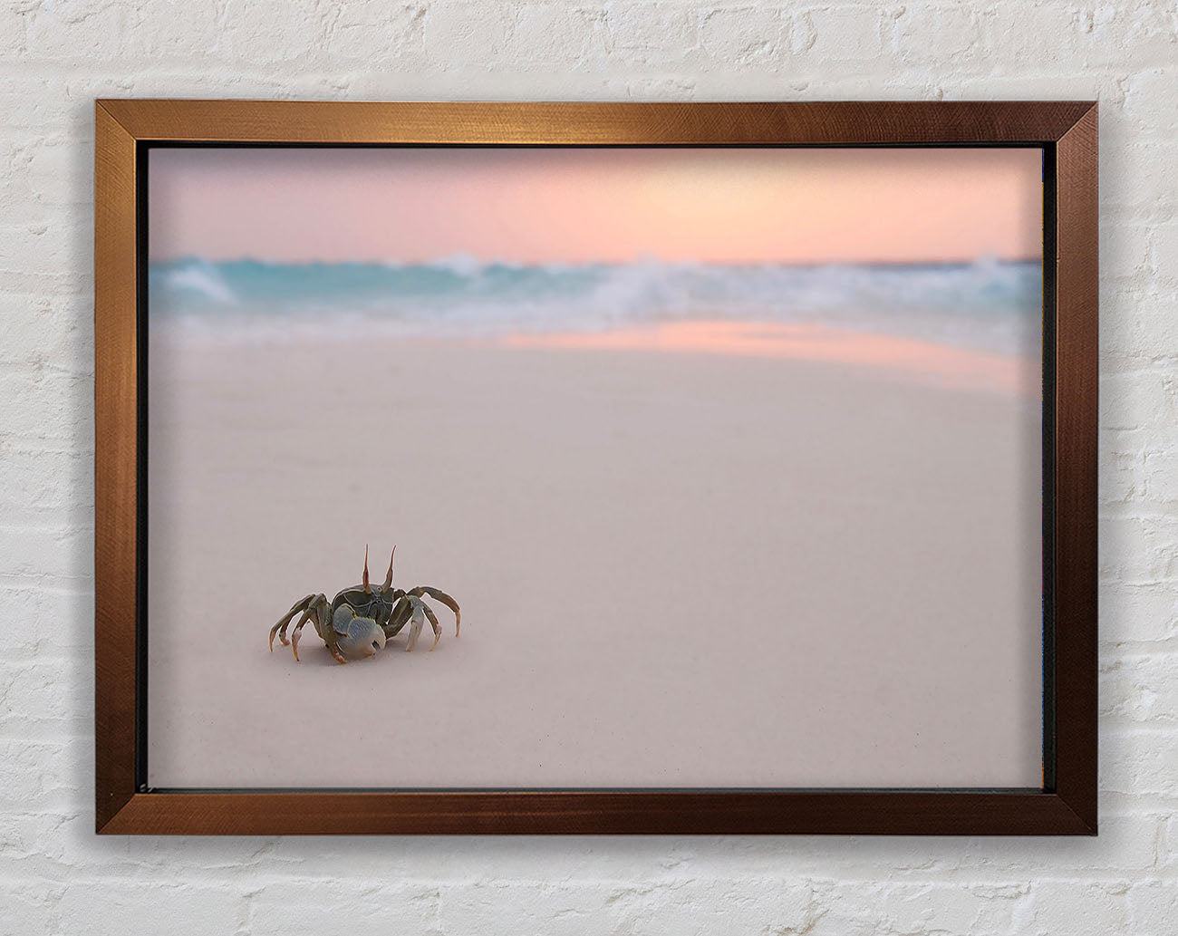 Crab On Beach Framed Wall Art