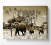 Elephant Family Canvas Wall Art