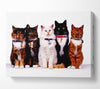 Family Of Cats Canvas Wall Art