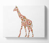 Flower Giraffe Canvas Wall Art