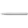 Kaweco SUPRA Fountain Pen Stainless Steel I Exclusive Fountain Pen for Ink Cartridges Including Retro Metal Box I Fountain Pen 16.5 cm I Nib: B (Broad)