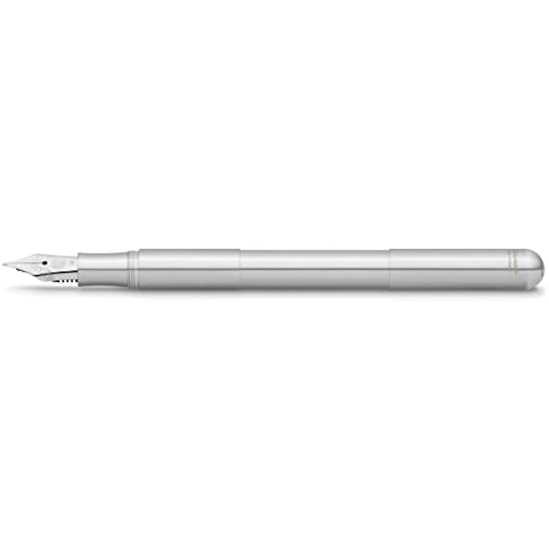 Kaweco SUPRA Fountain Pen Stainless Steel I Exclusive Fountain Pen for Ink Cartridges Including Retro Metal Box I Fountain Pen 16.5 cm I Nib: B (Broad)