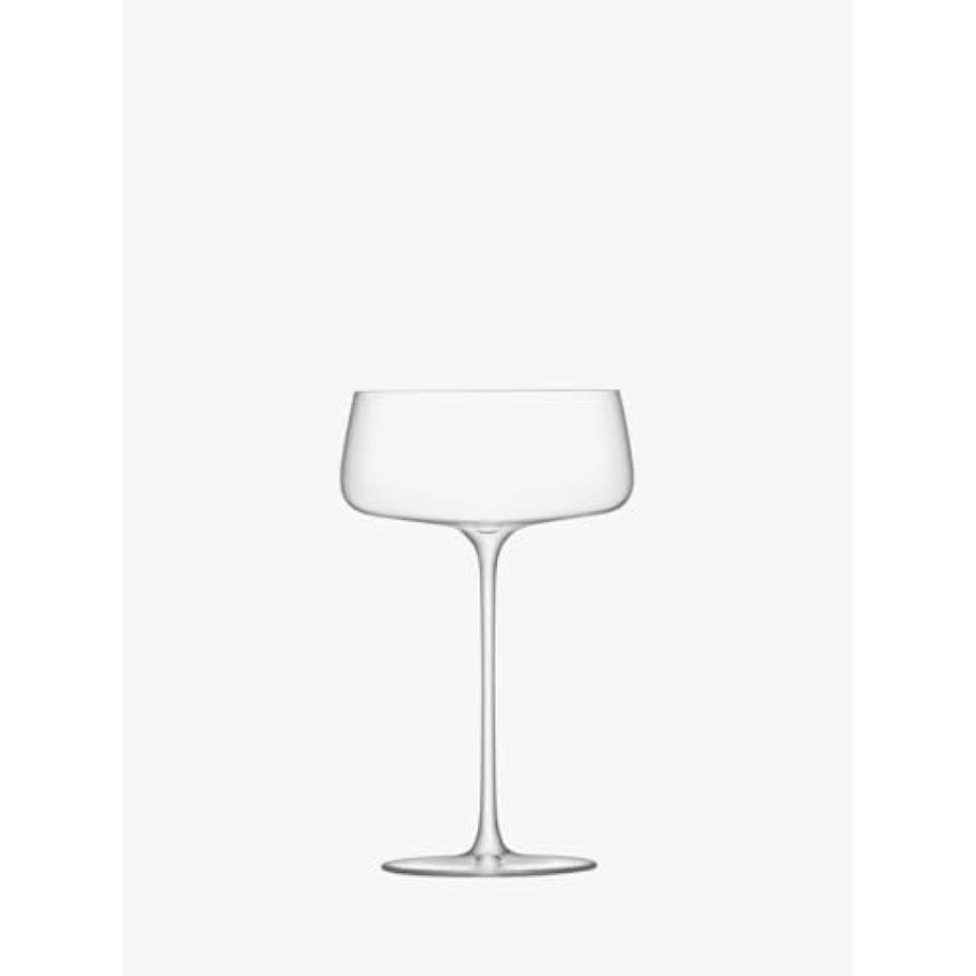 LSA International Metropolitan Champagne Saucer 300ml Clear | Set of 4 | Dishwasher Safe | MW06