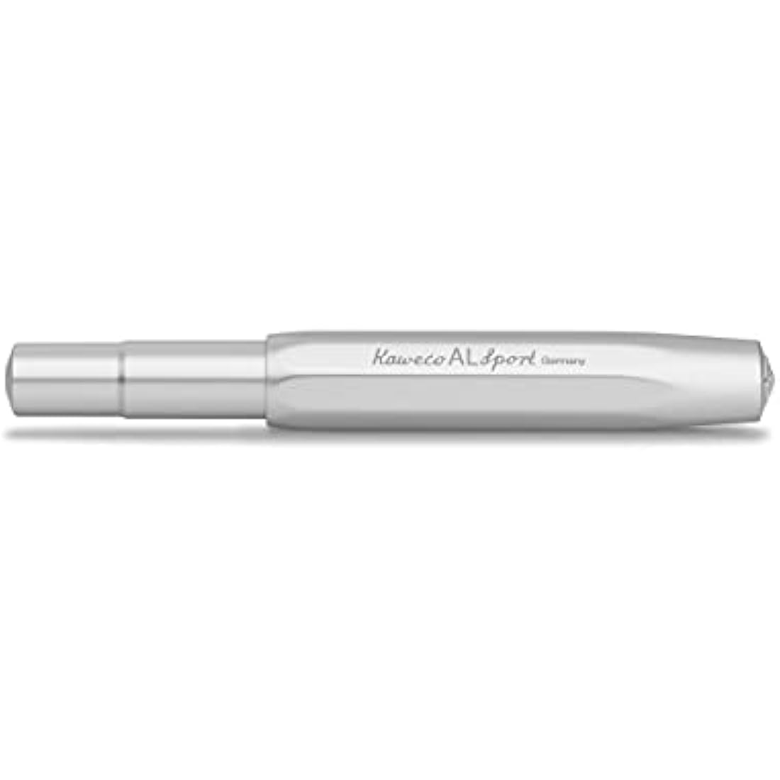 Kaweco AL SPORT Silver Fountain Pen I Premium Aluminium Fountain Pen for Ink Cartridges with High-Quality Steel Nib I Fountain Pen 13 cm I Fountain Pen in Silver I Nib Width: EF (Extra Fine)