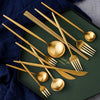 11 Piece Cutlery Set, Gold