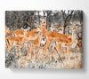 Herd Of Deer Canvas Wall Art