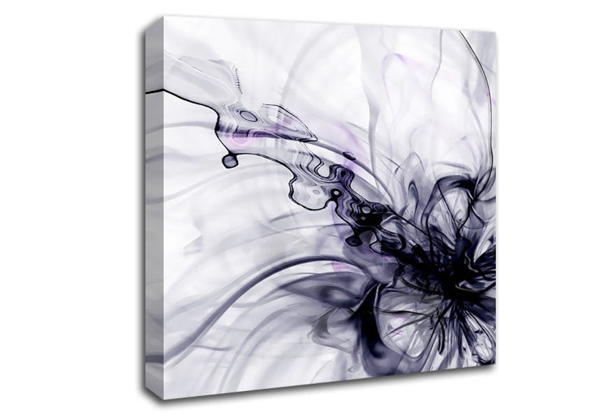Black Smoke Trail Canvas Wall Art