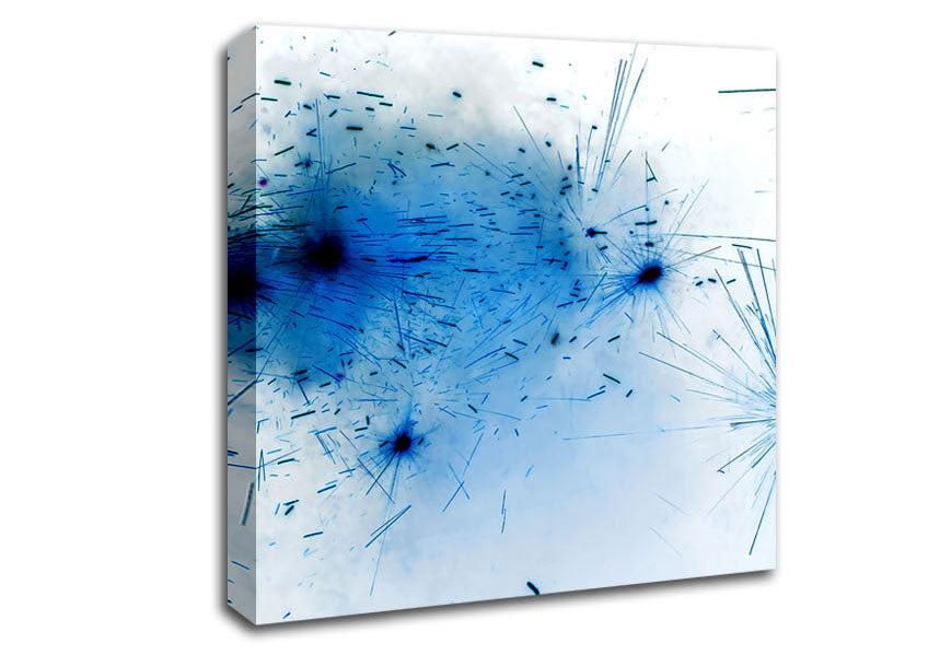 Blue Fireworks Canvas Wall Art